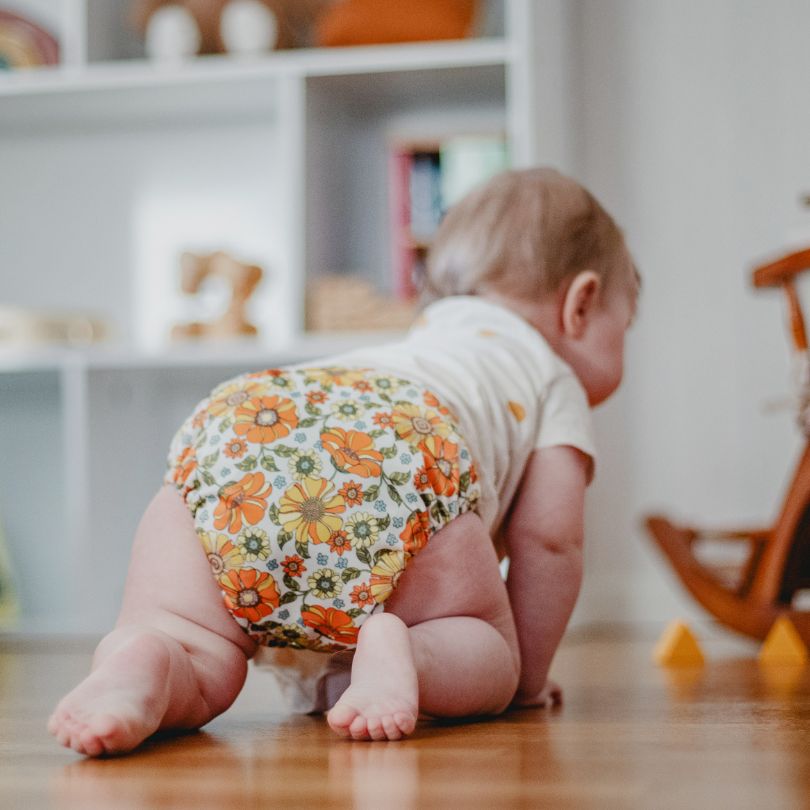 Eco Mini cloth diaper/ tygblöjor - floral