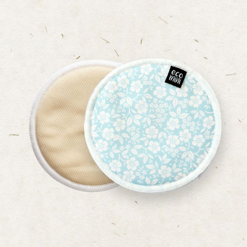 Eco Mini Breast pad - Dry Comfort - blue and white floral