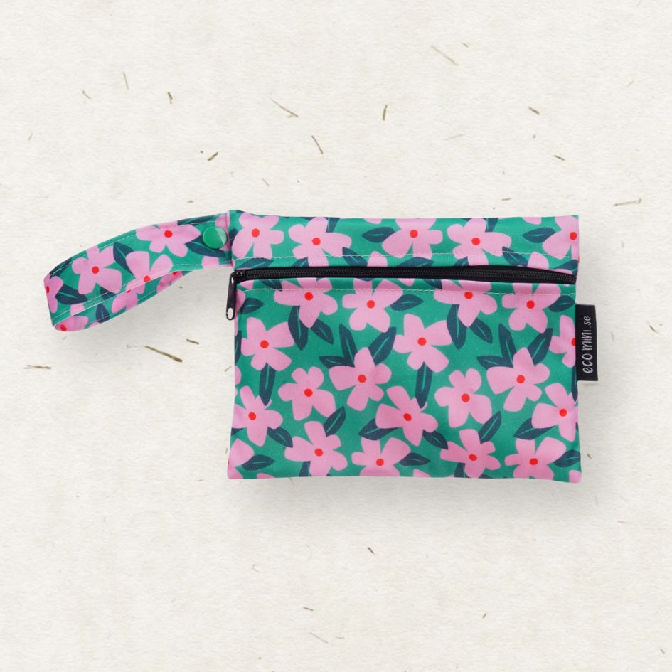 Eco Mini mini Wet Bag/ PUL Påse - flower print