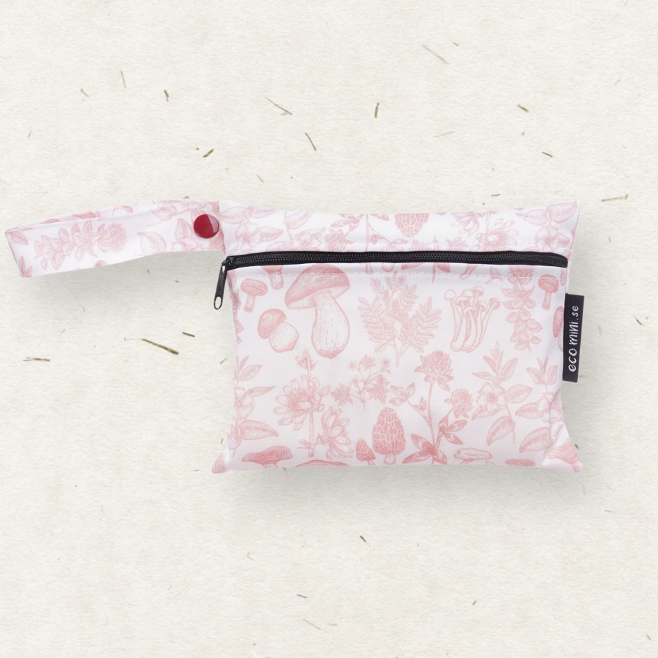 Eco Mini Wet Bag/ PUL Påse - mushroom print