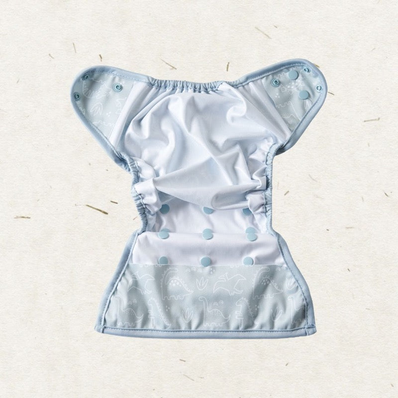Eco Mini OneSize cloth diaper cover/ PUL skal - Inside detail