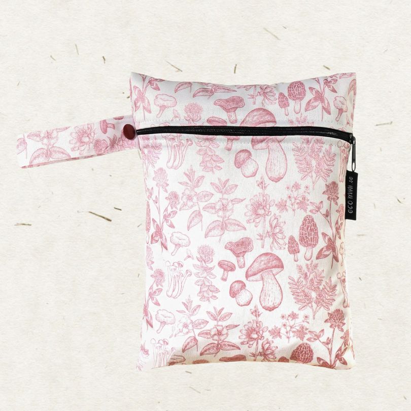 Eco Mini Small Wet Bag/ PUL Påse - Mushrooms