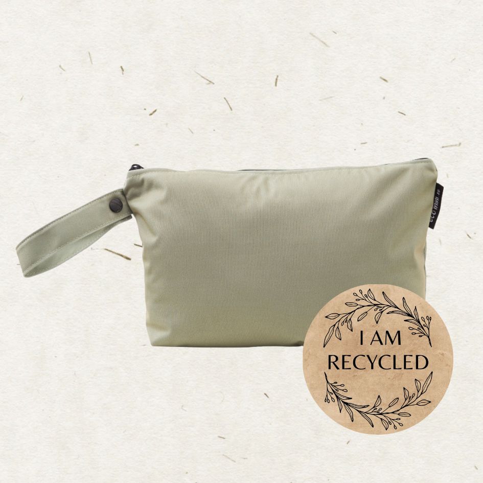 Eco Mini PUL wet bag. Moss