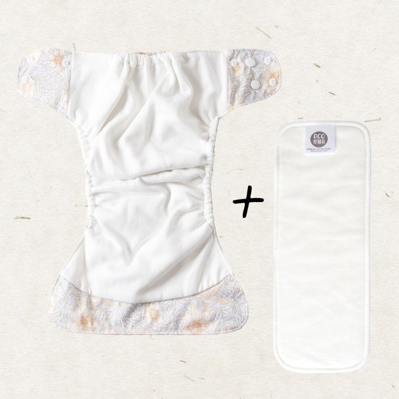 Eco Mini bambu pocket diaper/ tygblöjor - Inside detail