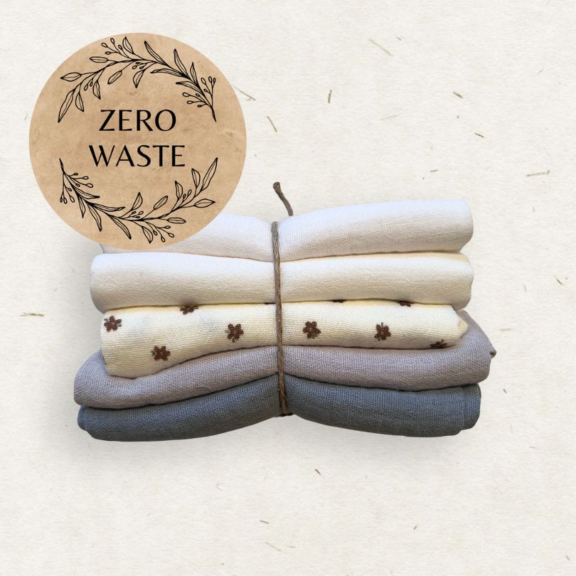 Eco Mini muslin Zero Waste cloth wipes