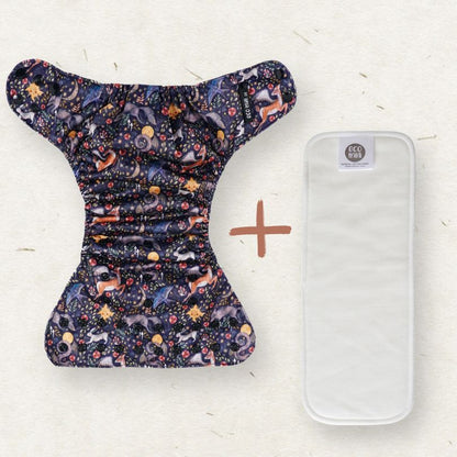 Eco mini cloth diaper/ tygblöjor - magic forest print
