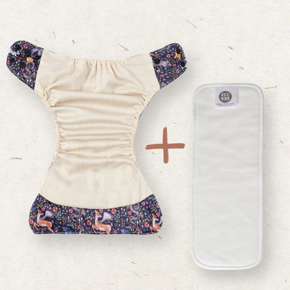 Eco mini cloth diaper/ tygblöjor - magic forest print