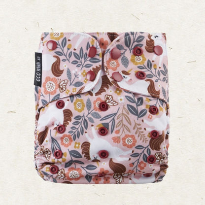 Eco Mini OneSize Cloth diaper tygblöjor - unicorn print