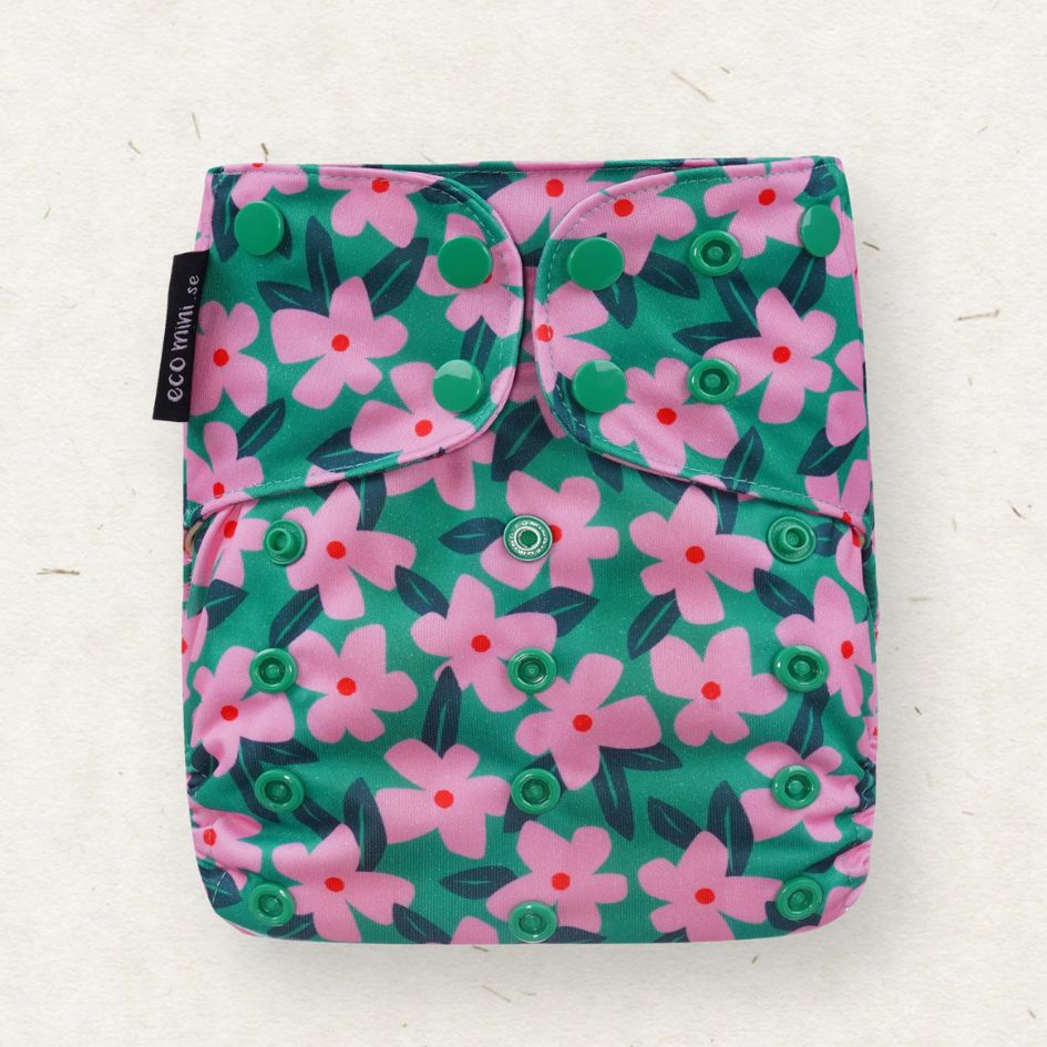 Eco Mini cloth diaper/ tygblöjor - flower print