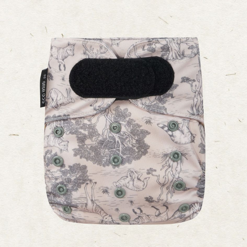 Eco Mini Tygblöjor/ velcro pocket diaper . front