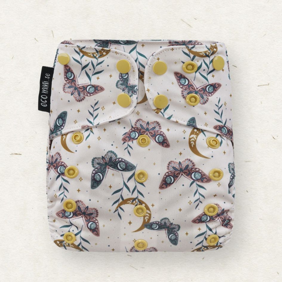 Eco Mini cloth diaper/ tygblöjor - butterfly print