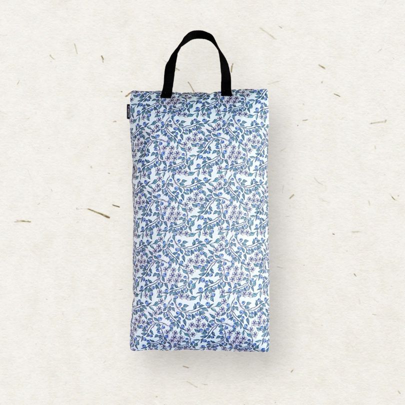 Eco Mini Cloth Diaper wet bag/ PUL påse - Blueberry print