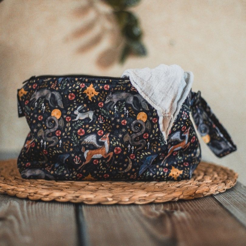 Eco Mini luxe wet bag magic forest print