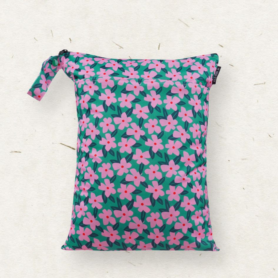 Eco Mini medium wet bag- flower print