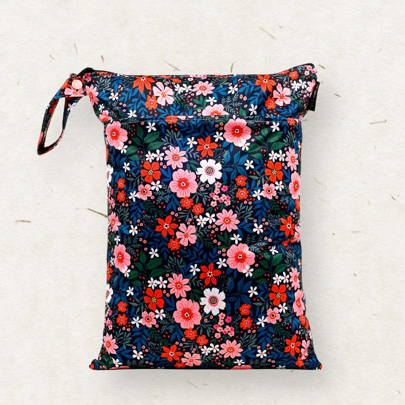 Eco Mini wet bag/ PUL påse - floral