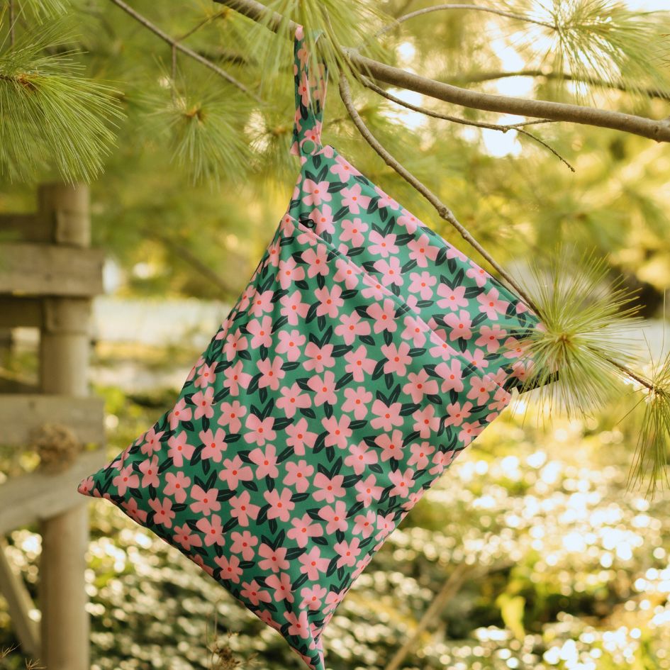 Eco Mini medium wet bag- flower print