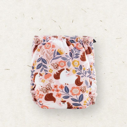 Eco Mini Newborn AIO Cloth Diaper Tygblöjor - unicorn print