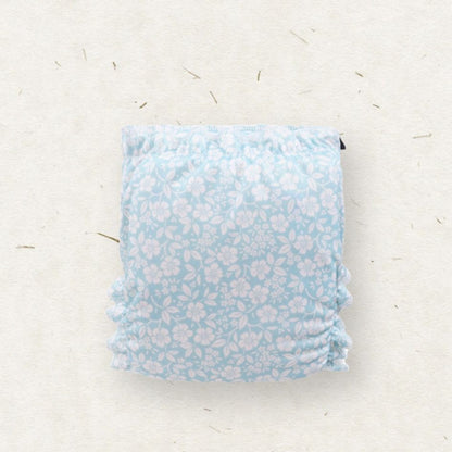 Eco Mini newborn cloth diaper/ tygblöjor - blue floral print