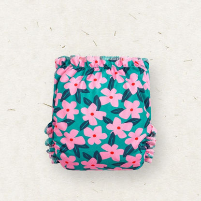 Eco Mini - newborn AIO cloth diaper/ tygblöjor - flower print