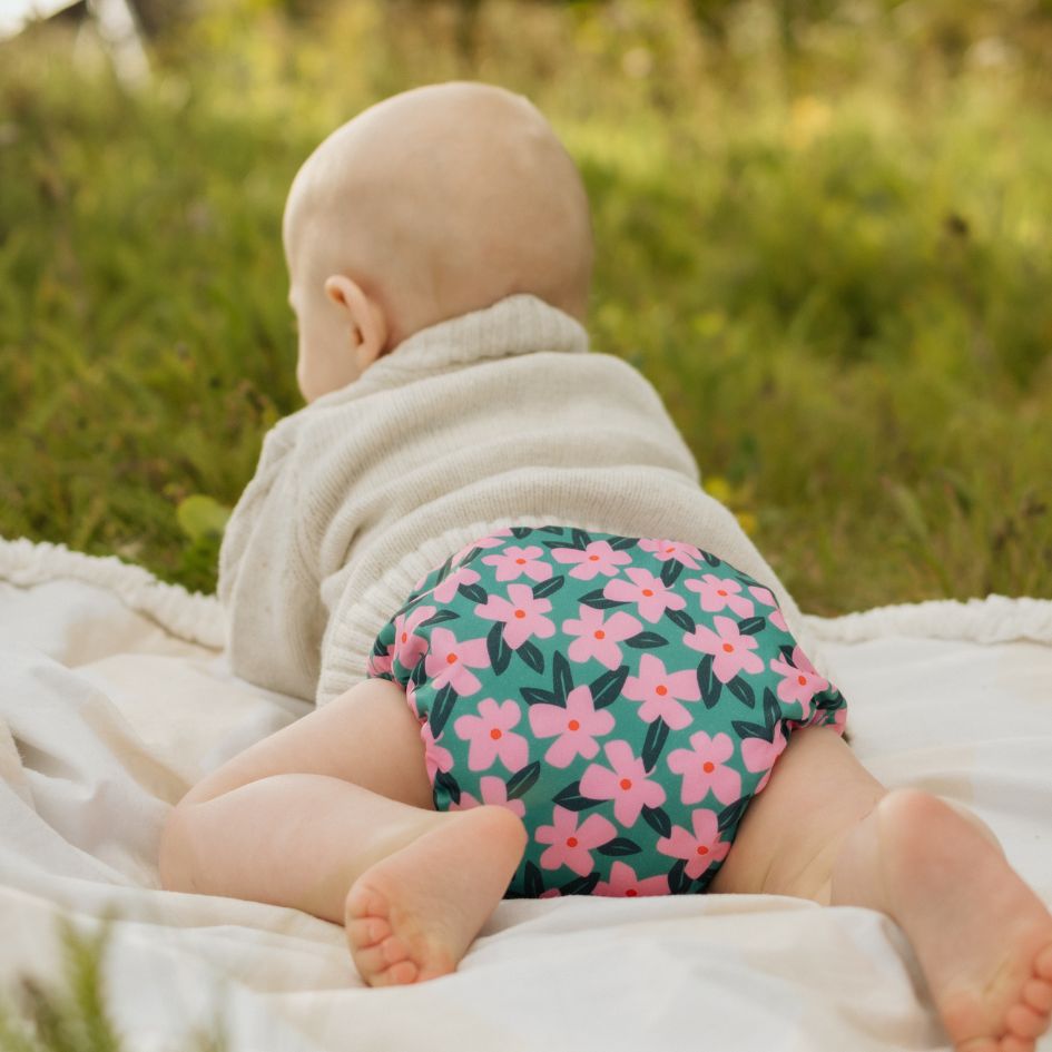 Eco Mini cloth diaper/ tygblöjor - flower print