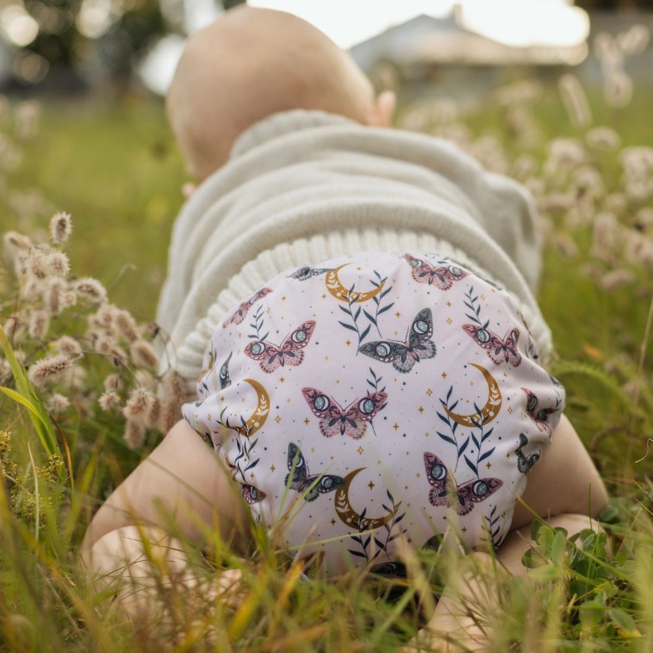 Eco Mini cloth diaper/ tygblöjor - butterfly print