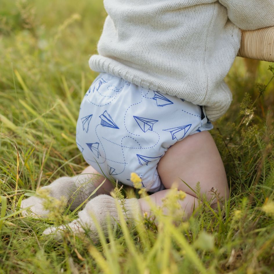 Eco Mini cloth diaper/ tygblöjor - paper planes print