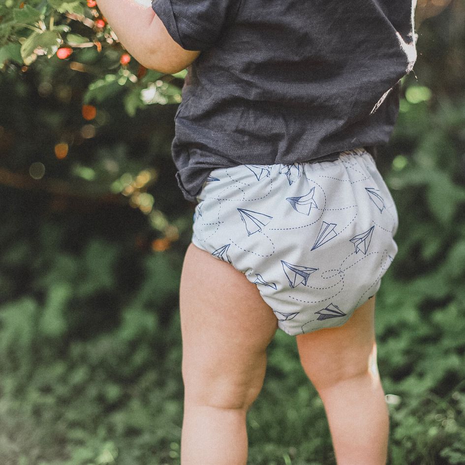 Eco Mini cloth diaper/ tygblöjor - paper planes print