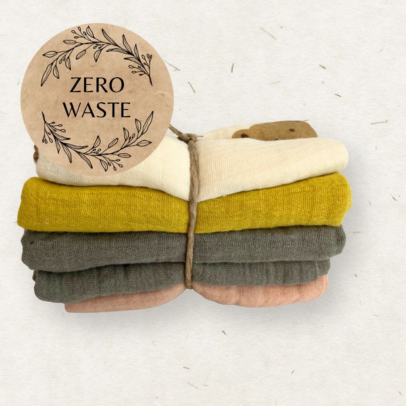 Eco Mini muslin Zero Waste cloth wipes
