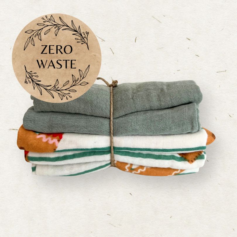 Eco Mini muslin Zero Waste cloth wipes