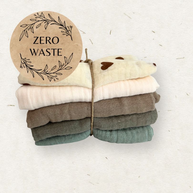 Eco Mini muslin Zero Waste cloth wipes