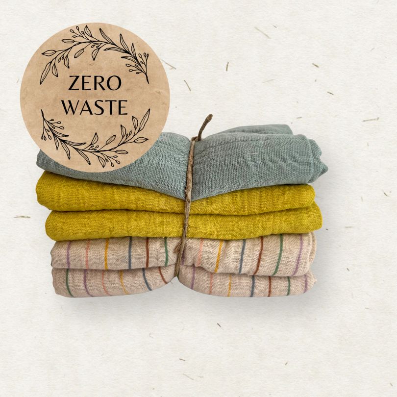 Eco Mini muslin Zero Waste cloth wipes