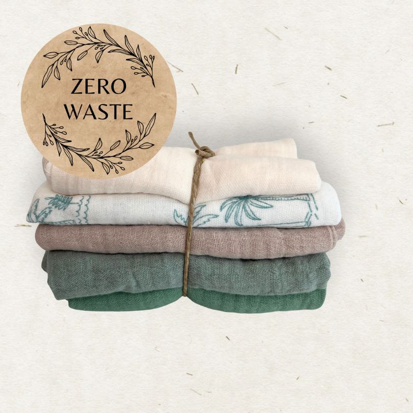Eco Mini muslin Zero Waste cloth wipes