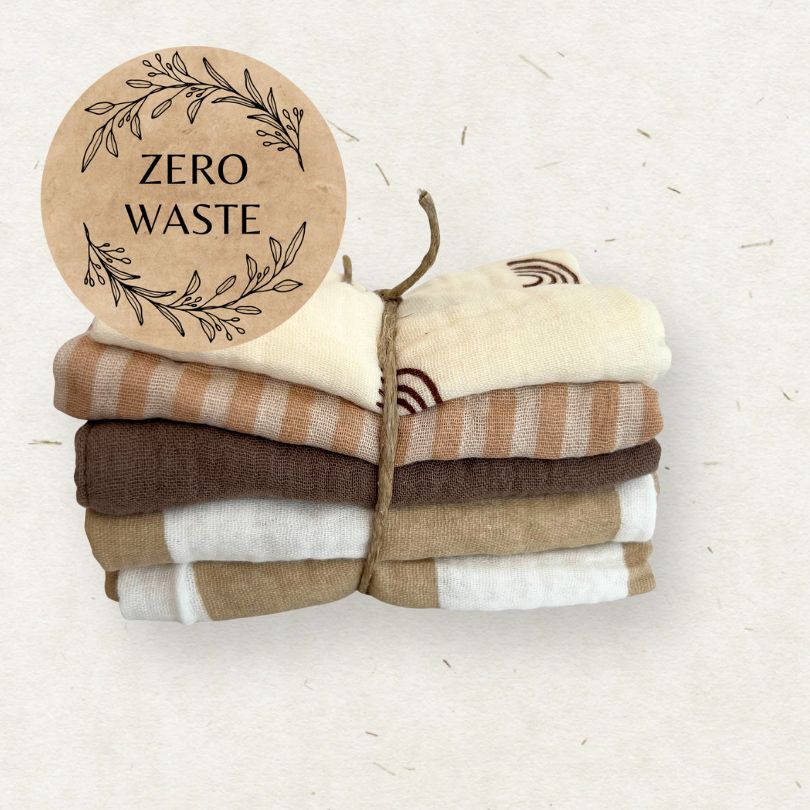 Eco Mini muslin Zero Waste cloth wipes