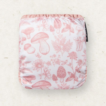 Eco Mini Newborn Cloth Diaper Cover - forest plants print