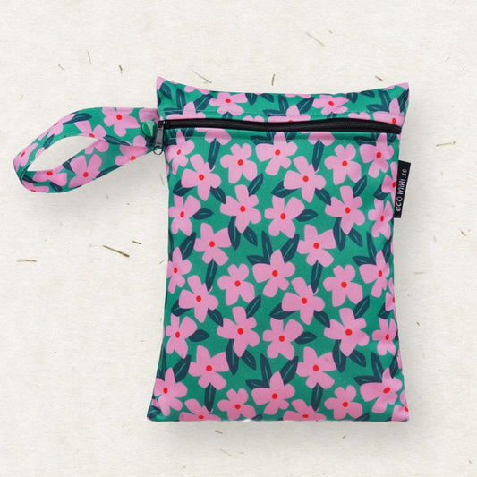 Eco Mini Small Wet Bag/ PUL Påse - flower print