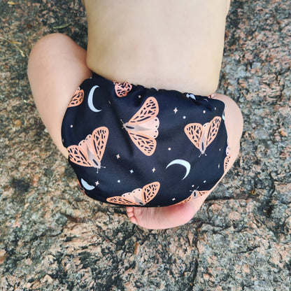 Eco Mini cloth diaper/ tygblöjor - midnight moth