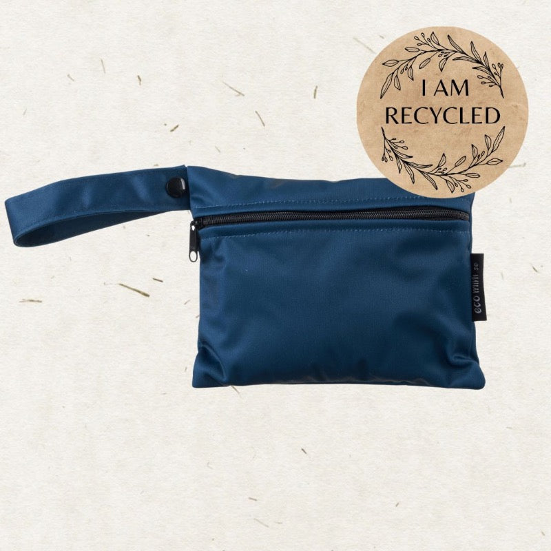 Eco Mini cloth diaper wet bag/ PUL påse - Mini - Midnight blue