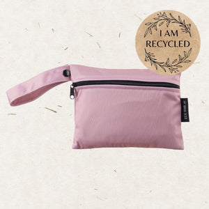 Eco Mini cloth diaper wet bag/ PUL påse - Vintage rose