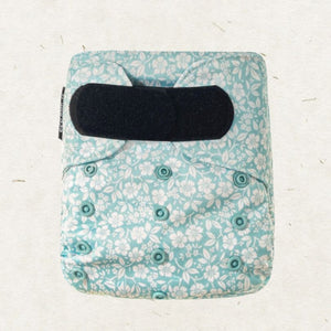 Eco Mini Tygblöjor/ velcro pocket diaper - blue floral