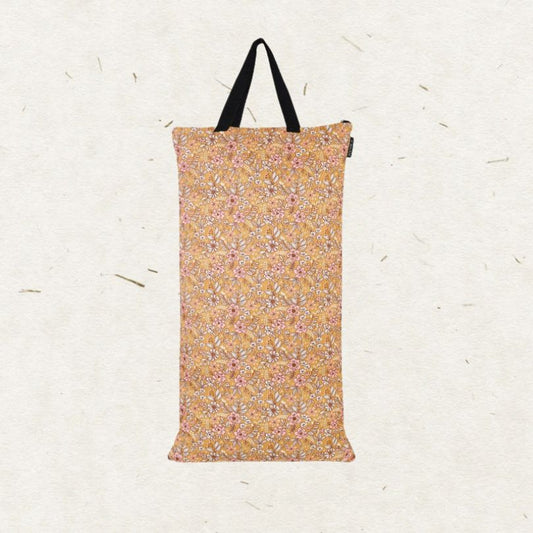 Eco Mini Cloth Diaper wet bag/ PUL påse - Floral