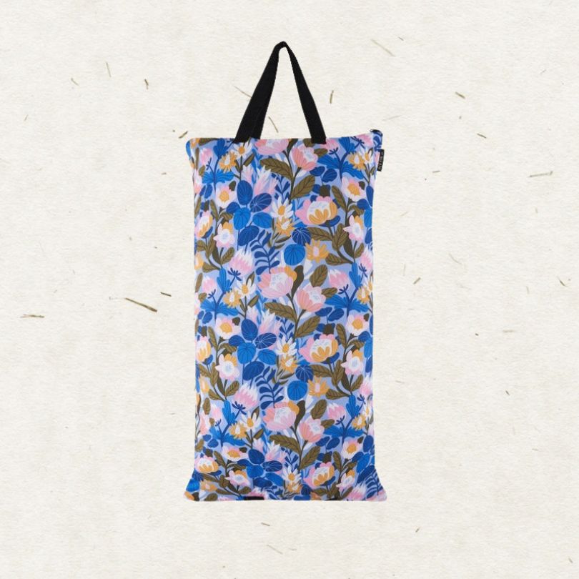 Eco mini Large cloth diaper wet bag/ PUL påse - Floral