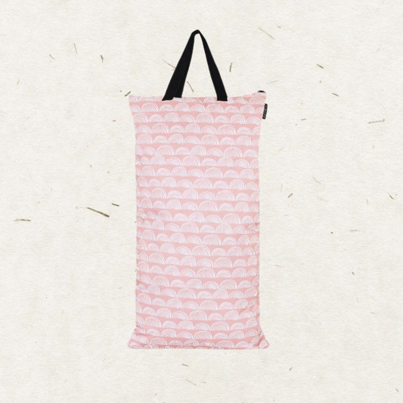 Eco Mini Cloth Diaper wet bag/ PUL påse - Pink