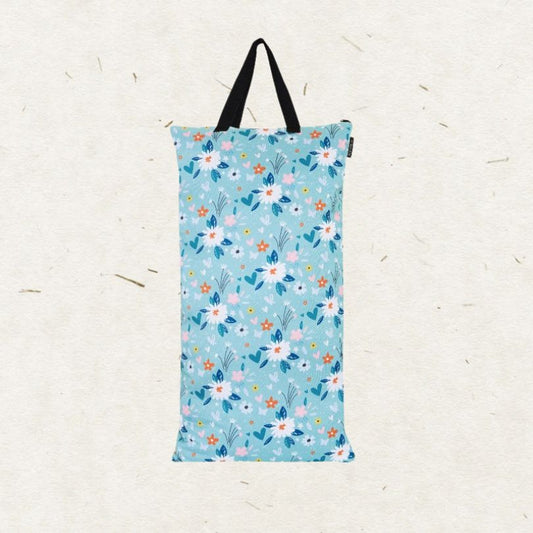 Eco Mini Cloth Diaper wet bag/ PUL påse - Floral