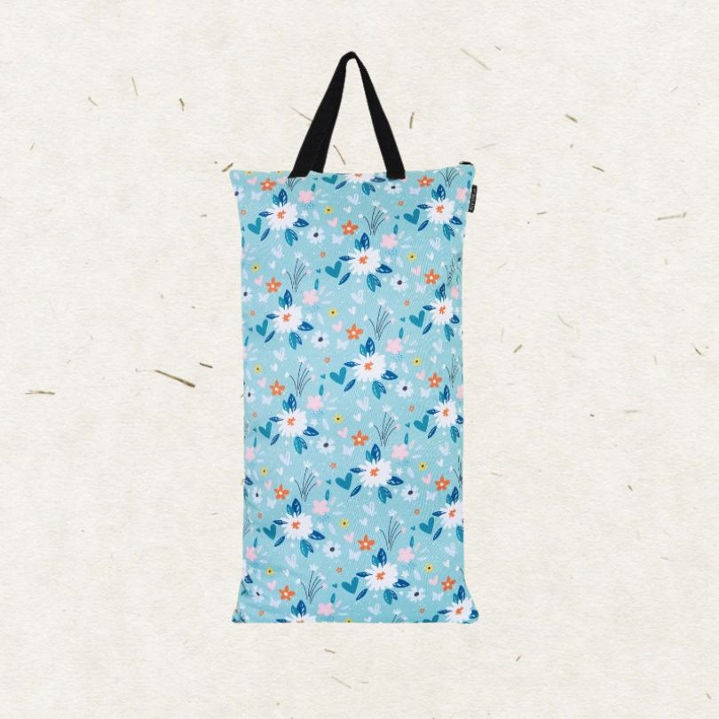 Eco Mini Cloth Diaper wet bag/ PUL påse - Floral