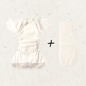 Eco Mini Newborn AIO Cloth Diaper Tygblöjor - inside detail