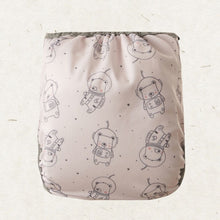 Ladda upp bild till gallerivisning, Eco Mini Cloth Diaper over/ PUL skal - Space Teddy
