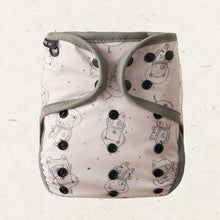 Load image into Gallery viewer, Eco Mini Cloth Diaper over/ PUL skal - Space Teddy
