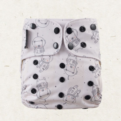 Eco Mini Tygblöjor/ Cloth diaper - Space Teddy