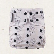 Load image into Gallery viewer, Eco Mini Tygblöjor/ Cloth diaper - Space Teddy
