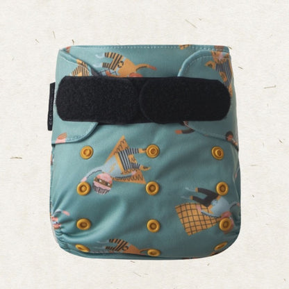 Eco Mini Tygblöjor/ velcro pocket diaper - super hero